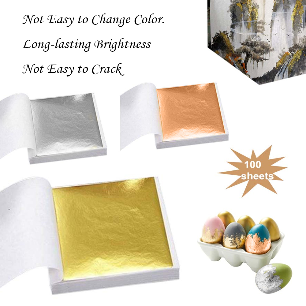Gold Foil Flakes - 100 pièces Imitation ors argent cuivre