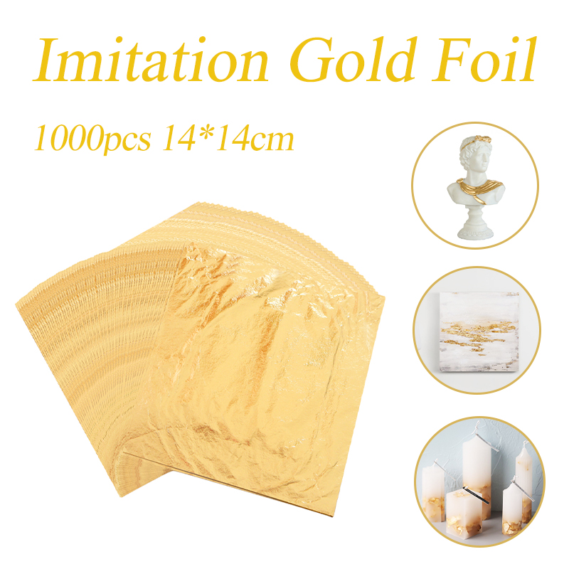 Gold Foil Flakes - Papier aluminium doré pour le cuir