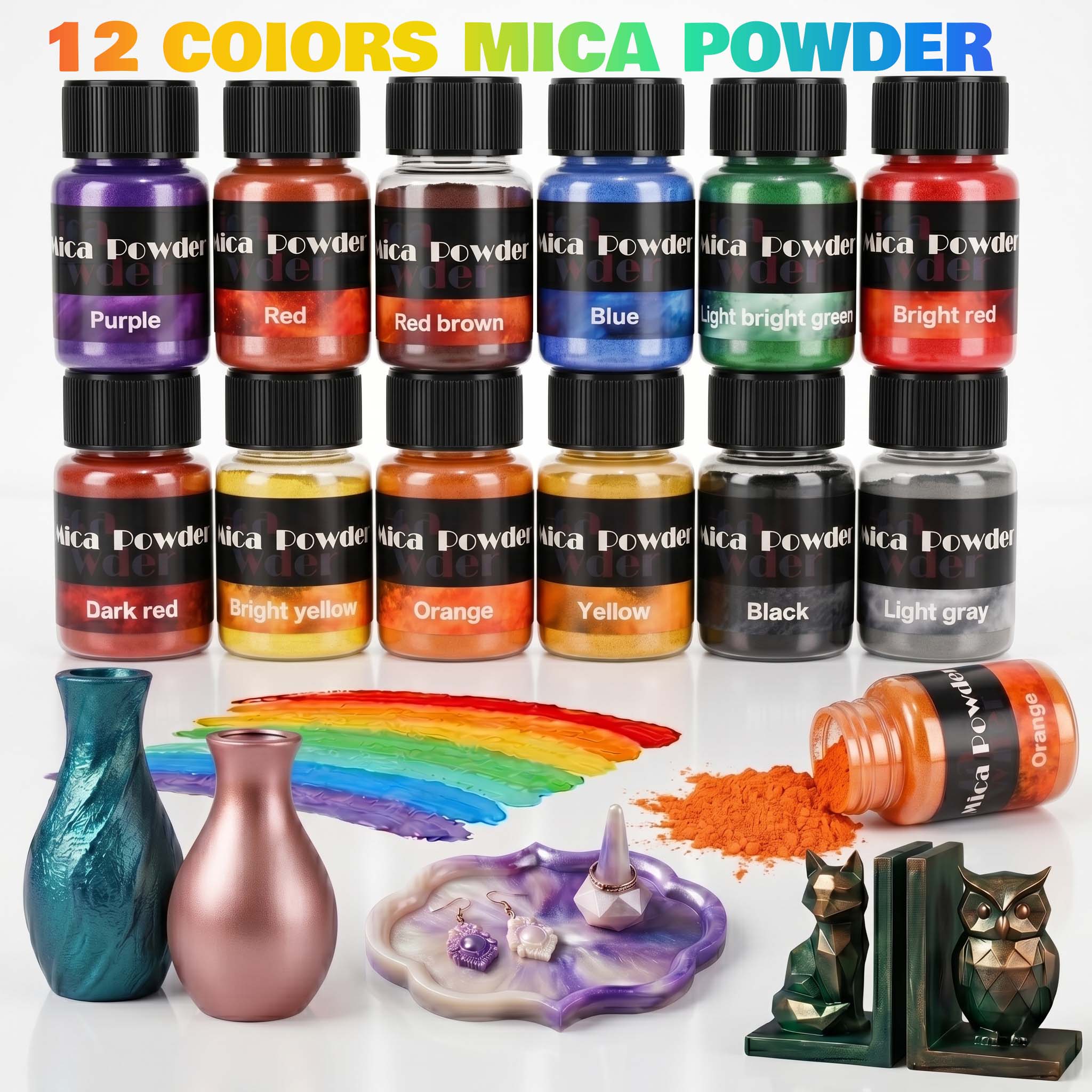 Resin Pigment Set - Poudre de Pigment de Gypse 12