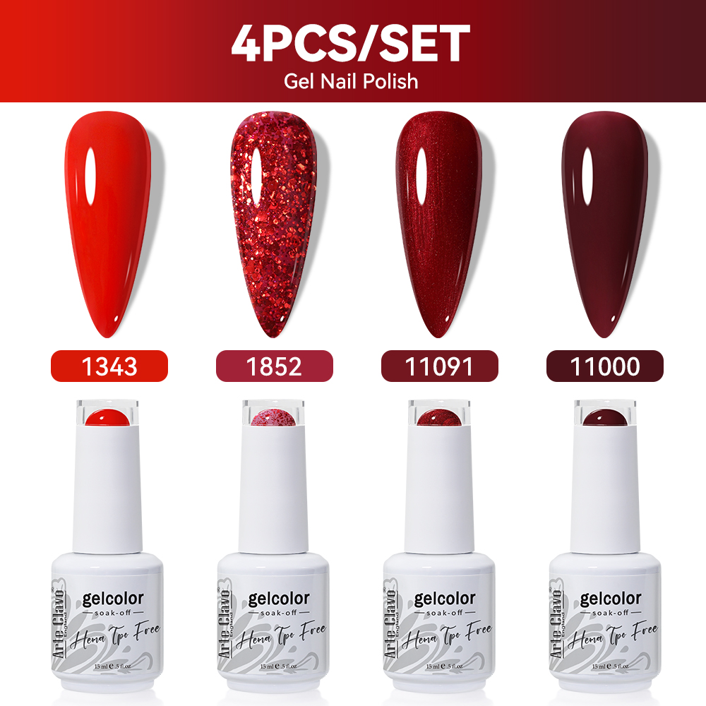 Resin Glitter Pack - Arte Clavo 4 pièces/ensemble Vernis à