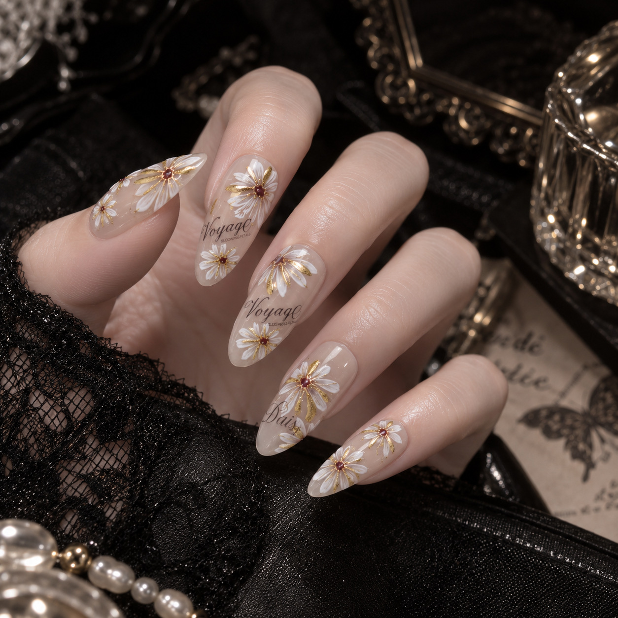 Autocollants pour ongles à mot - Gold Foil Flakes avis et prix