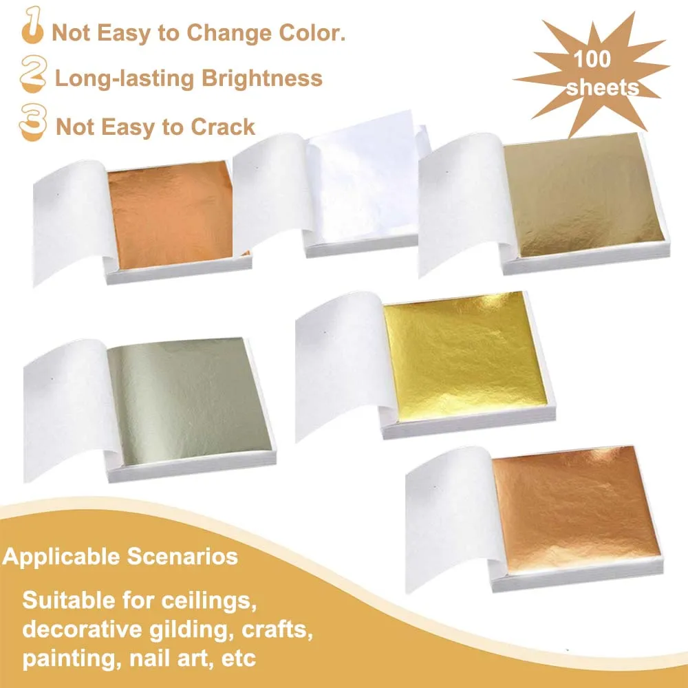 100 pièces Imitation ors argen - Gold Foil Flakes avis et prix