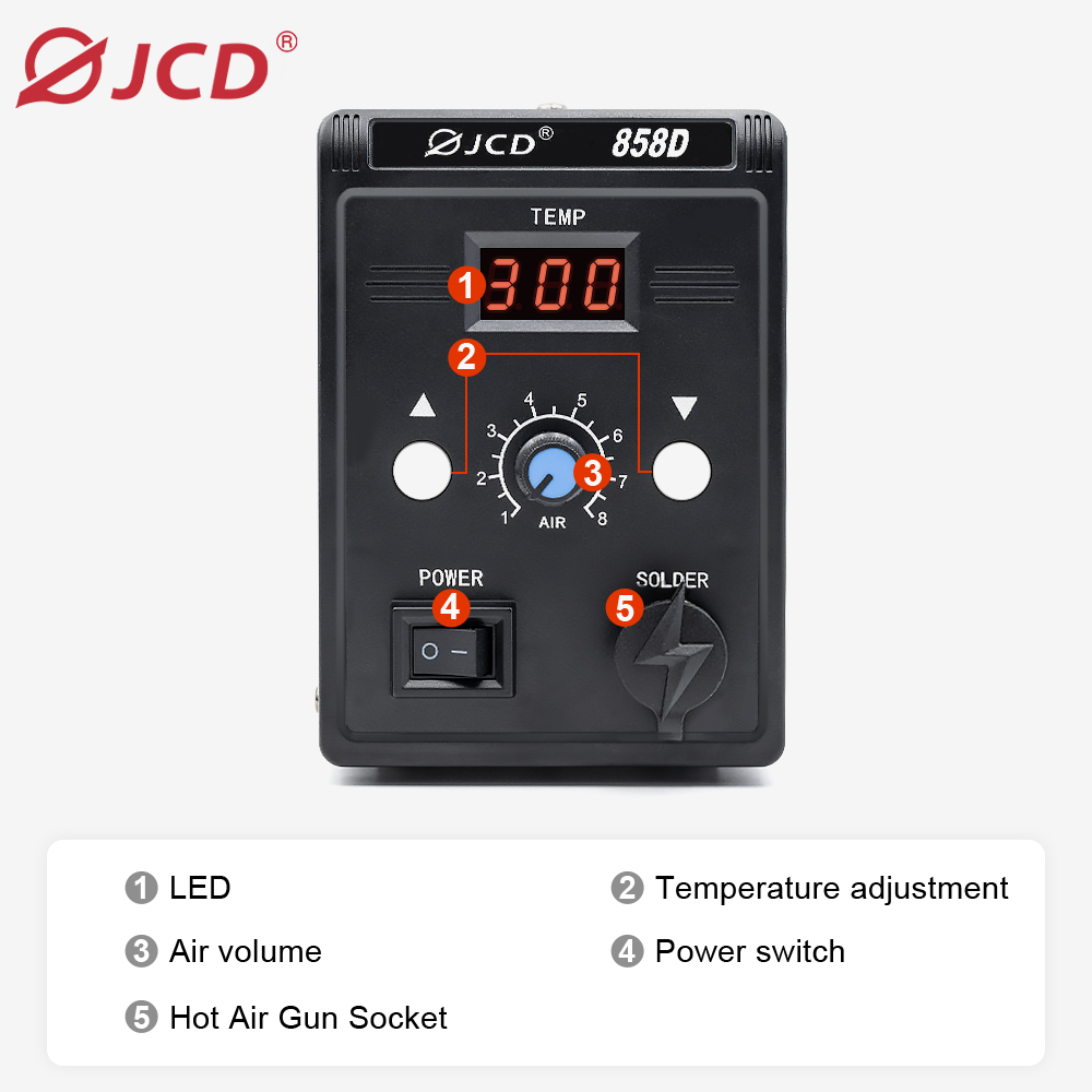 JCD pistolet à Air chaud 858D  - Heat Gun Small avis et prix