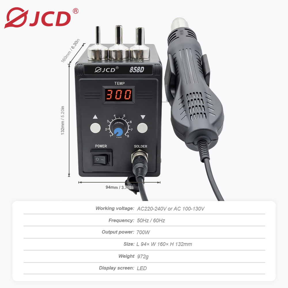 JCD pistolet à Air chaud 858D  - Heat Gun Small avis et prix