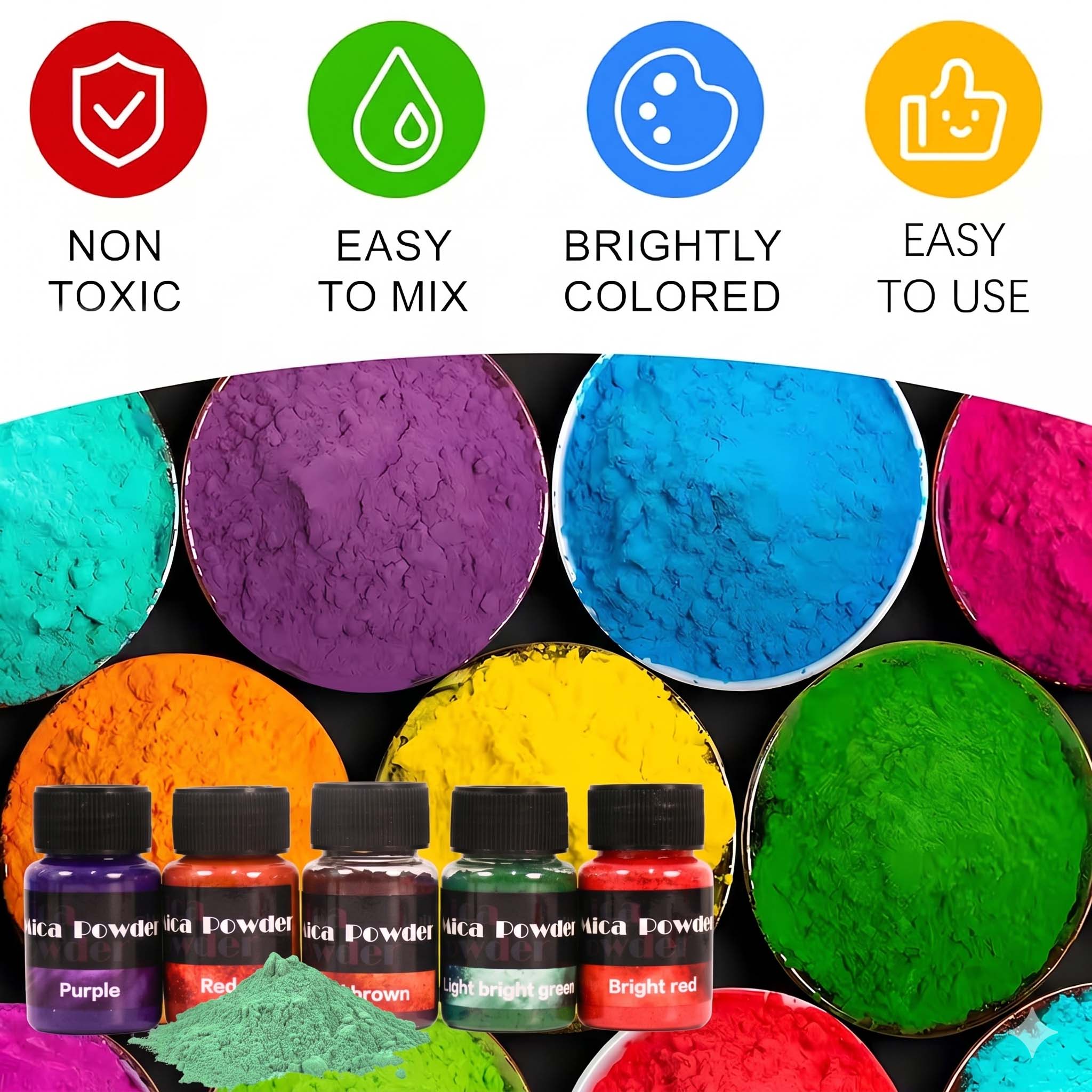 Poudre de Pigment de Gypse 12  - Resin Pigment Set avis et prix