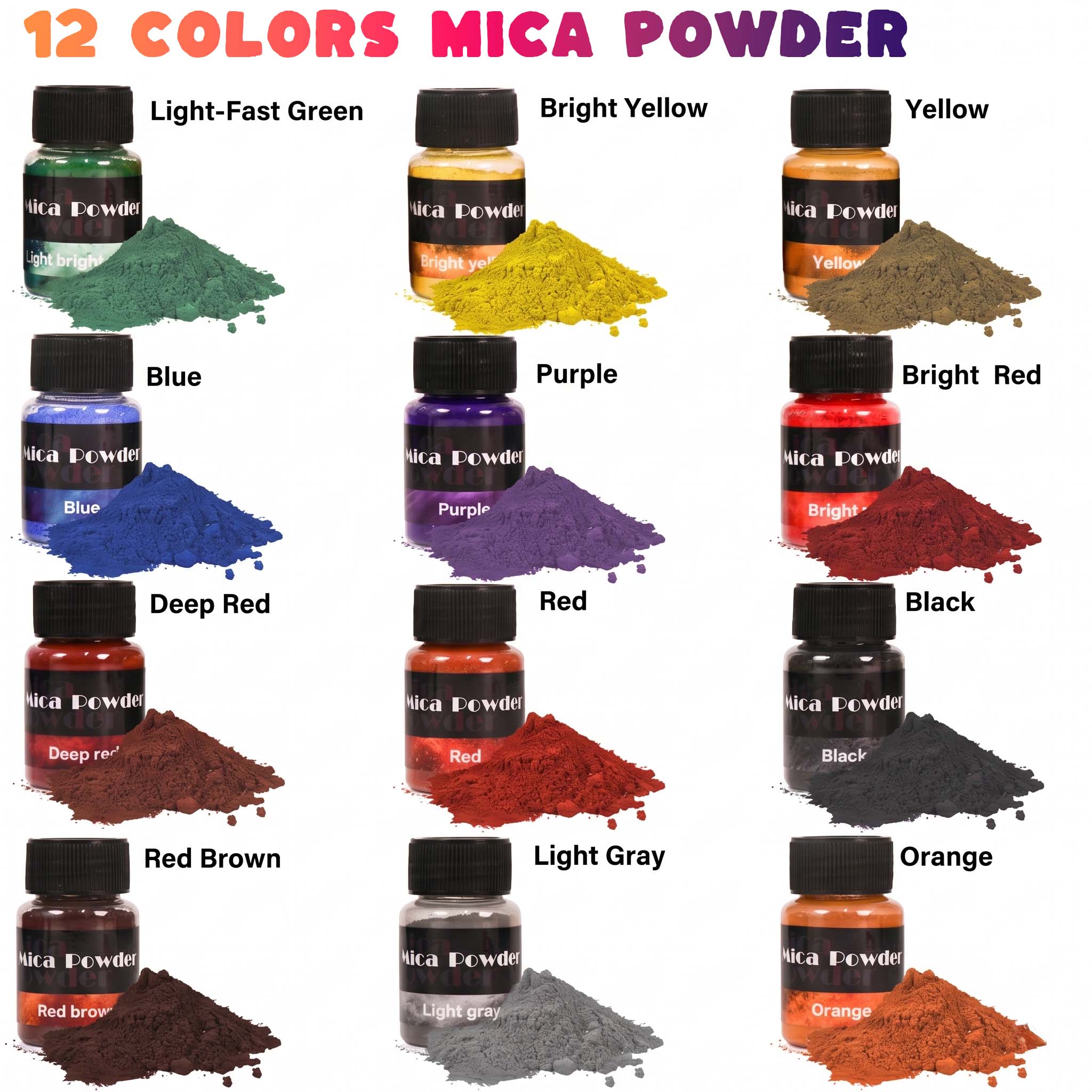 Poudre de Pigment de Gypse 12  - Resin Pigment Set avis et prix